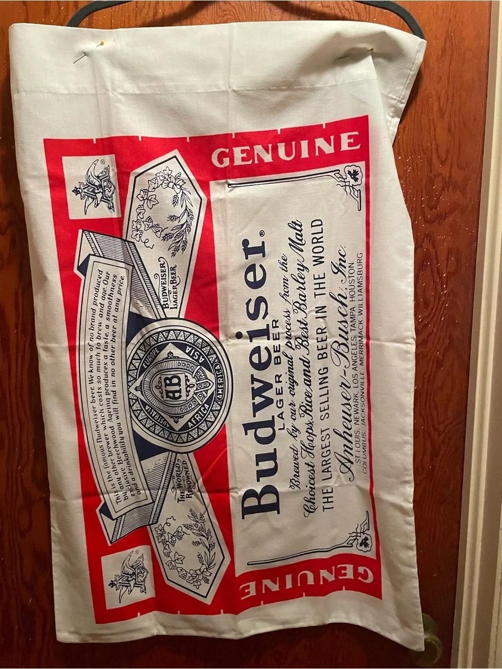 Budweiser Red and White Decorative Bedding Throw